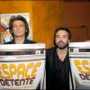 Yvan Le Bolloc'h et Bruno Solo lors de la première du film "Espace détente" en 2005.