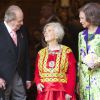Le roi Juan Carlos Ier d'Espagne et la reine Sofia étaient le 23 avril 2014 à l'Université de Alcala de Henares pour remettre à l'auteure Elena Poniatowska le prix Cervantes 2013.
