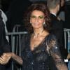 Sophia Loren lors du 9e dîner de la maison Chanel au restaurant Balthazar pendant le Festival du film de Tribeca à New York, le 22 avril 2014.