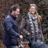 Exclusif - La princesse Madeleine et son mari Chris O'Neill promenant en poussette leur fille Leonore à New York le 30 mars 2014.