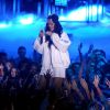 Rihanna sur la scène du Nokia Theater lors des MTV Movie Awards 2014. Los Angeles, le 13 avril 2014.
