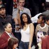 Rihanna assiste au match entre les Brooklyn Nets et les Toronto Raptors au Barclays Center. Brooklyn, le 25 avril 2014.