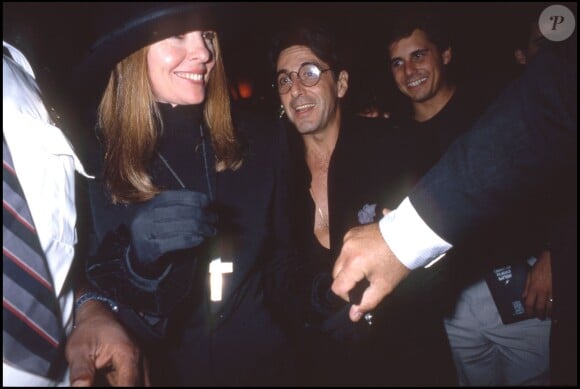 Diane Keaton et Al Pacino lors de l'avant-première du film In Country en 1989