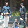 Exclusif - Rupert Sanders emmène ses enfants Tennyson et Skyla déjeuner dehors à Malibu, le 26 avril 2014