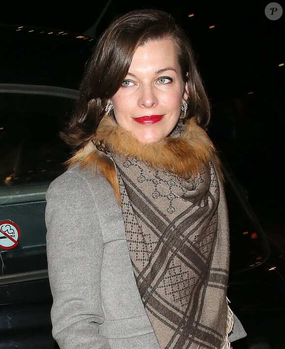 Milla Jovovich lors d'une soirée à Londres, le 10 février 2014