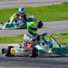 Mick Junior Schumacher (312), fils de Michael, lors des WSK Super Master Serie à Muro Leccese sur le circuit de La Conca en Italie le 27 avril 2014