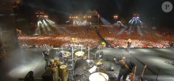 Céline Dion sur scène, aux Plaines d'Abraham au Québec, en juillet 2013 pour le concert Céline Dion... une seule fois.