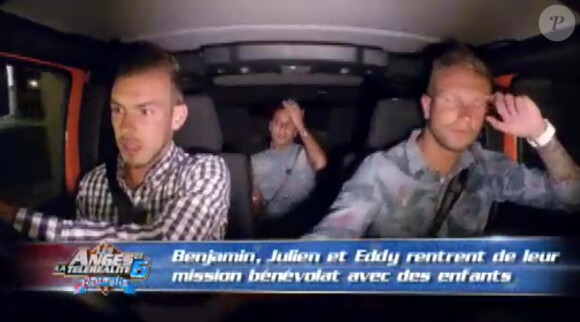 Benjamin, Eddy et Julien blond dans Les Anges de la télé-réalité 6, le mardi 29 avril 2014, sur NRJ 12