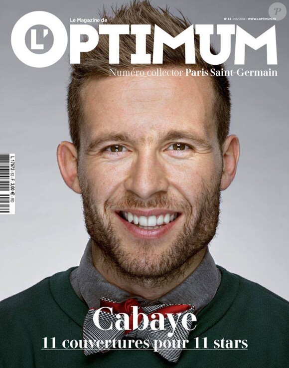 Yohan Cabaye en couverture de L'Optimum dans son édition du mois de mai 2014 spécial PSG avec onze unes différentes