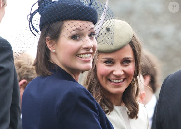 Pippa Middleton a pris part au mariage de Rowena Macrae, sa très bonne amie depuis l'école de cuisine The Grange, et Julian Osborne, qui a eu lieu à Pertshire, en Ecosse, le 26 avril 2014.