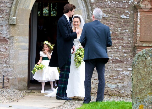 Mariage de Rowena Macrae, très bonne amie de Pippa Middleton, et Julian Osborne, qui a eu lieu à Pertshire, en Ecosse, le 26 avril 2014.