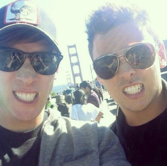 Dustin Lance Black et Tom Daley, le 23 janvier 2014 à San Francisco.