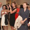 Exclusif -  Valérie Trierweiler, Saida Jawad et Valérie de Senneville au vernissage de l'exposition de tableaux de Tahar Ben Jelloun à la galerie Tindouf à Marrakech le 26 avril 2014.