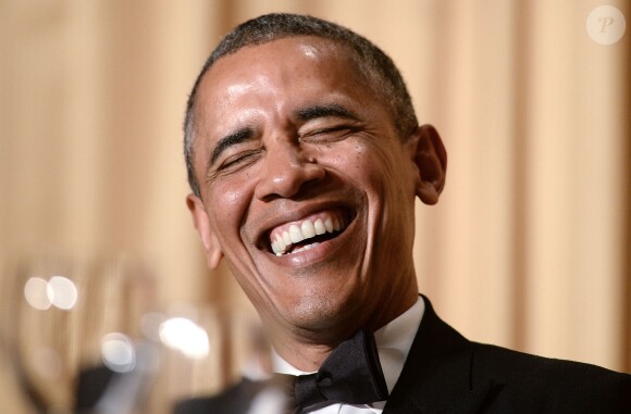 Barack Obama au dîner des correspondants de la Maison Blanche, à Washington, le 3 mai 2014.