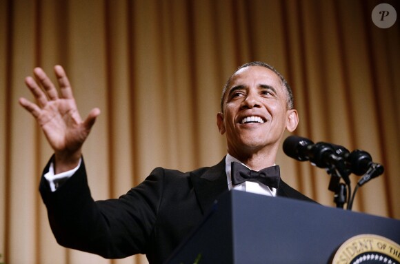 Barack Obama au dîner des correspondants de la Maison Blanche, à Washington, le 3 mai 2014.