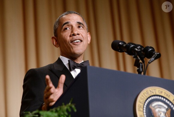 Barack Obama au dîner des correspondants de la Maison Blanche, à Washington, le 3 mai 2014.