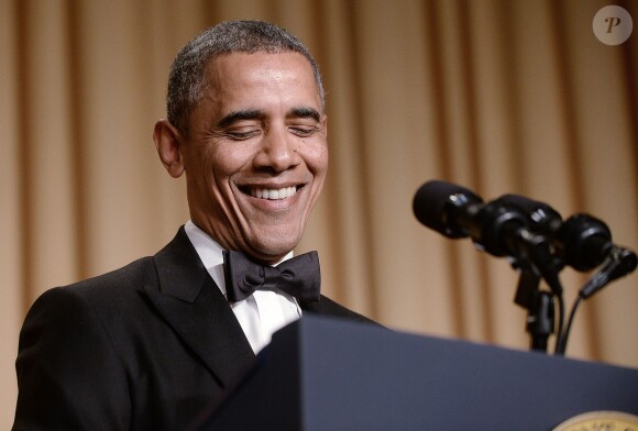 Barack Obama au dîner des correspondants de la Maison Blanche, à Washington, le 3 mai 2014.