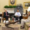 La Maison Blanche a diffusé cette photo de Barack Obama dans une mise en scène façon Game of Thrones, le 3 mai 2014.
