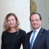 François Hollande et Valérie Trierweiler - Diner en l'honneur de Mr Joachim Gauck, président fédéral d'Allemagne au palais de l'Elysée à Paris, le 3 septembre 2013.