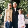 Aaron Spelling et sa femme Candy et leurs enfants Tori et Randy, le 1er août 1987. 