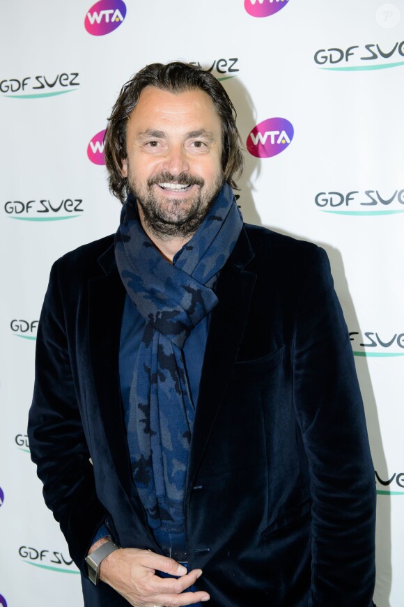 Henri Leconte lors de la soirée d'Amélie Mauresmo à l'occasion du 22e Open de tennis GDF SUEZ au Stade Pierre de Coubertin à Paris le 28 Janvier 2014