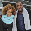 Teddy Riner et sa compagne Luthna à l'hippdrome de Paris-Vincennes le 20 janvier 2013