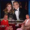 Julia Roberts évoque les fiançailles de son ami George Clooney sur le plateau d'Ellen DeGeneres (mai 2014).