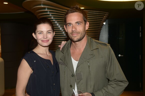 Delphine Chanéac et Guillaume Delorme à la soirée de lancement de la vapoteuse électronique Gleenway à l'hôtel O à Paris, le 6 mai 2014.