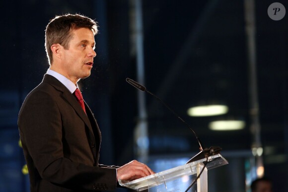 Le prince Frederik et la princesse Mary de Danemark prenaient part à l'inauguration d'une exposition au centre de Copernic de Varsovie, le 12 mai 2014, au premier jour de leur visite officielle en Pologne.