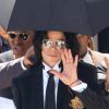 Michael Jackson lors de son procès à Santa Maria, le 13 juin 2005.