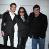 Malik Bendjelloul, Rodriguez et Michael Moore à New York, le 8 janvier 2013.