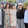 Sofia Coppola, Do-Yeon Jeon, la présidente Jane Campion, Carole Bouquet, Leila Hatami  lors du photocall du jury du Festival de Cannes du 14 mai 2014