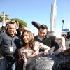 America Ferrera et Jay Baruchel - Promotion surprise du film "Dragons 2" au 67e festival international du film de Cannes, le 15 mai 2014.