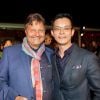 Jérôme Paillard (Président du Marché du film) et Ye Ning (Directeur général AMC Cinéma) - Soirée d'ouverture du "Marché du film" sur la plage du Majestic lors du 67e festival du film de Cannes le 15 mai 2014