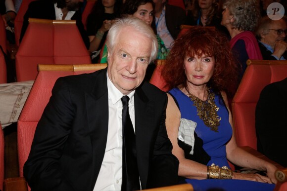 Sabine Azéma et André Dussollier  lors de l'hommage à feu Alain Resnais - qui a reçu le Carrosse d'or, durant la Quinzaine des réalisateurs, dans le cadre du Festival de Cannes le 15 mai 2014