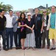  Bill Plympton, Paul Brizzi, Joan C. Gratz, Salma Hayek, Gaetan Brizzi, Tomm Moore, Joann Sfar - Photocall "Hommage au cinéma d'animation" et présentation du projet "The Prophet" lors du 67e festival international du film de Cannes, le 17 mai 2014. 