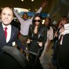 Arrivée de Kim Kardashian et sa fille North à l'aéroport de Roissy le 18 mai 2014.