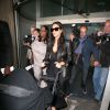 Arrivée de Kim Kardashian et sa fille North à l'aéroport de Roissy le 18 mai 2014 .