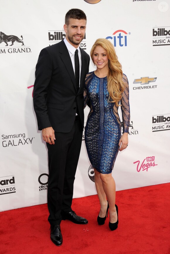 Shakira et Gerard Piqué sur le tapis rouge des Billboard Music Awards à Las Vegas, le 18 mai 2014.