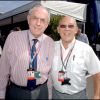 Sir Jack Brabham et Sir Stirling Moss, lors du Grand Prix de Silverstone en Angleterre, le 11 juin 2006