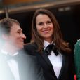  Bertrand Bonello, Aur&eacute;lie Filippetti, L&eacute;a Seydoux, Amira Casar lors de la mont&eacute;e des marches du film Saint-Laurent &agrave; l'occasion du 67e Festival de Cannes, le 17 mai 2014. 