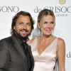 Henri Leconte et sa femme Florentine, complices lors de la soirée de Grisogono à l'hôtel Eden Roc au Cap d'Antibes le 20 mai 2014
