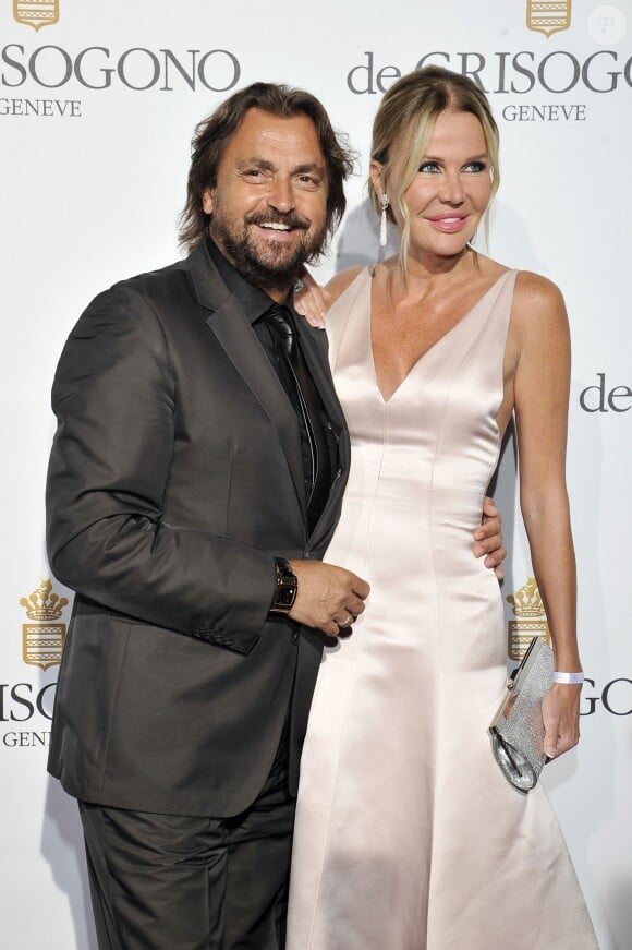 Henri Leconte et sa femme Florentine, complices lors de la soirée de Grisogono à l'hôtel Eden Roc au Cap d'Antibes le 20 mai 2014