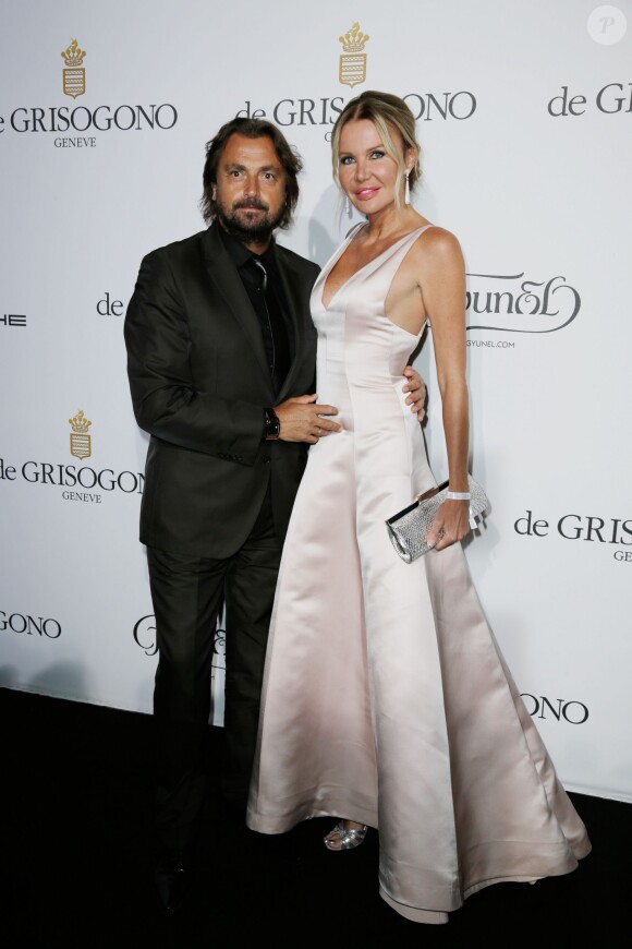Henri Leconte et son épouse Florentine lors de la soirée de Grisogono à l'hôtel Eden Roc au Cap d'Antibes le 20 mai 2014