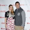 Adam Sandler et Drew Barrymore (enceinte) à Las Vegas. Le 27 mars 2014.