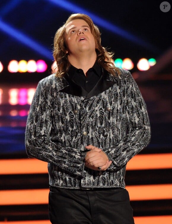 Caleb Johnson remporte la finale de la saison 13 d'"American Idol" au Nokia Theatre de Los Angeles, le 21 mai 2014.