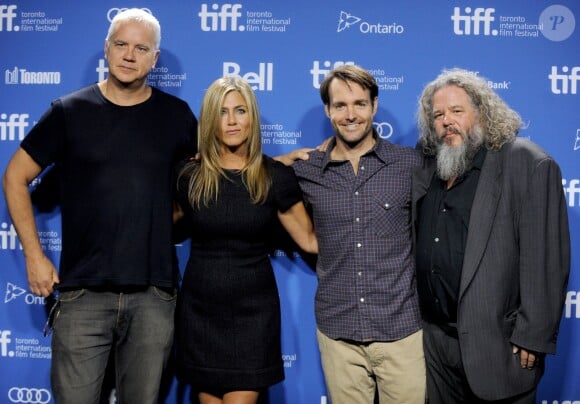 Tim Robbins, Jennifer Aniston, Will Forte et Mark Boone Junior au Toronto International Film Festival le 14 septembre 2013.