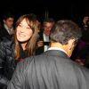 Carla Bruni-Sarkozy, son mari Nicolas Sarkozy et son fils Louis au Town Hall pour le concert de Carla à New York, dans le cadre de sa tournée pour son album "Little French Songs", le 24 avril 2014. 
