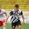 Fernando Alonso disputait avec le prince Albert de Monaco le World Stars Football Match au stade Louis II de Monaco, le 20 mai 2014