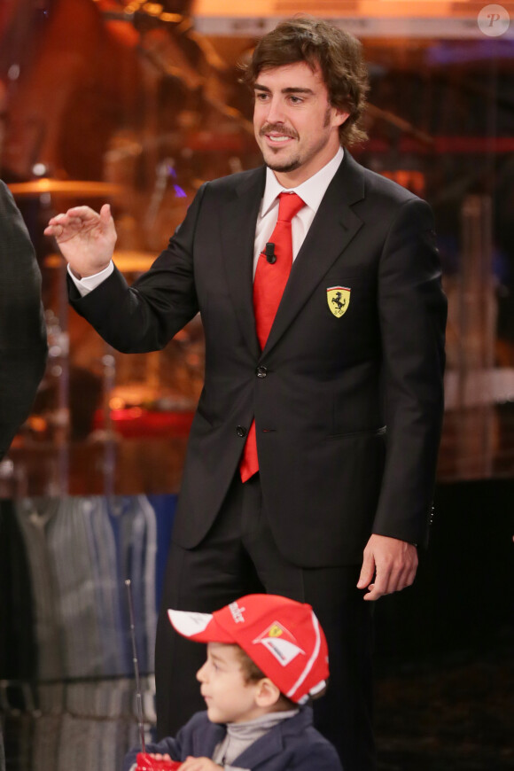 Fernando Alonso lors du Téléthon à Rome, le 13 décembre 2013